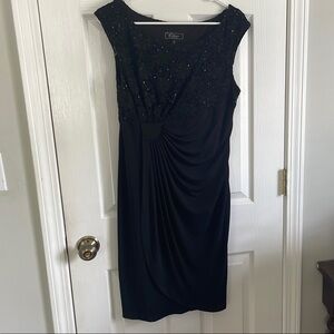 Dress barn Black V-Neck Sheath Mini Dress